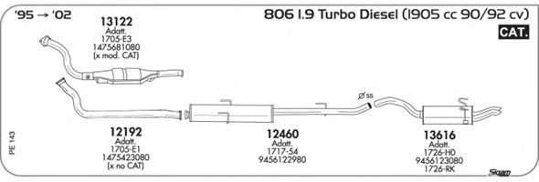 Система выпуска ОГ SIGAM PE143