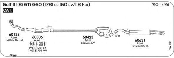 Система выпуска ОГ SIGAM VW042