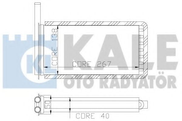 Теплообменник, отопление салона KALE OTO RADYATÖR 104700