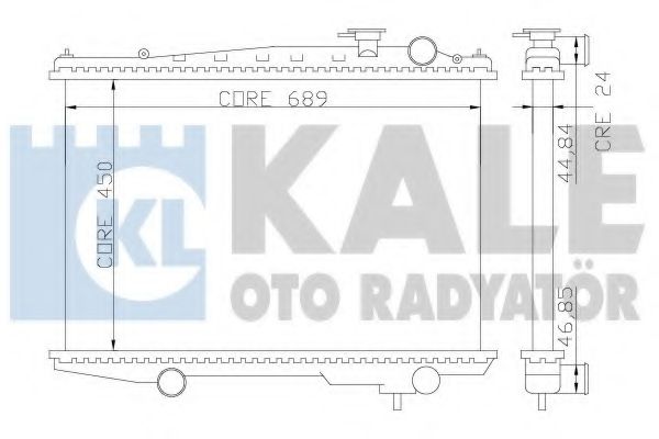 Радиатор, охлаждение двигателя KALE OTO RADYATÖR 362700