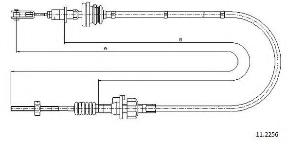 Трос, управление сцеплением CABOR 11.2256