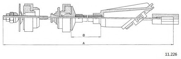 Трос, управление сцеплением CABOR 11226