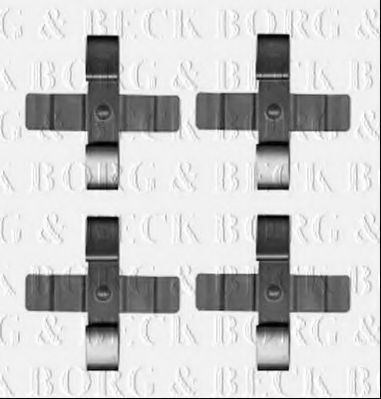 Комплектующие, колодки дискового тормоза BORG & BECK BBK1603