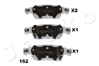 Комплект тормозных колодок, дисковый тормоз JAPKO 50162