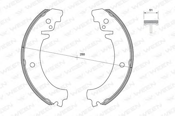 Комплект тормозных колодок WEEN 152-2001