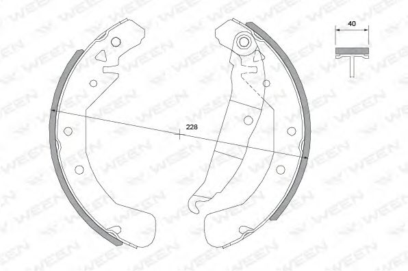Комплект тормозных колодок WEEN 152-2007