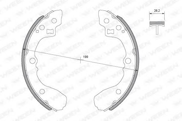Комплект тормозных колодок WEEN 152-2348