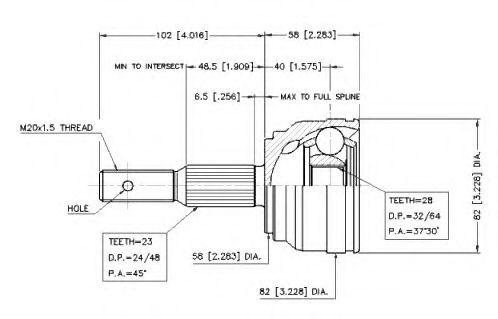 Шарнирный комплект, приводной вал VEMA 18659