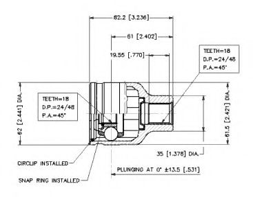 Шарнирный комплект, приводной вал VEMA 18680