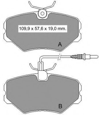 Комплект тормозных колодок, дисковый тормоз VEMA 21444