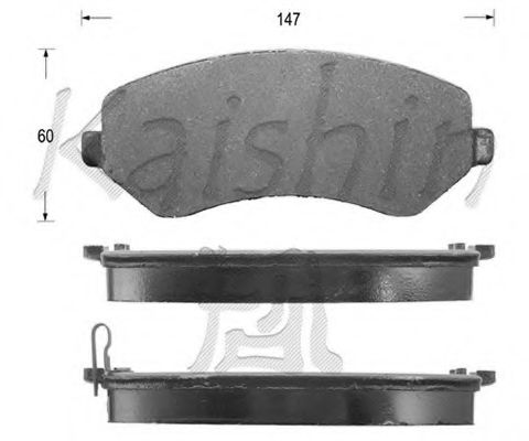 Комплект тормозных колодок, дисковый тормоз KAISHIN D10044