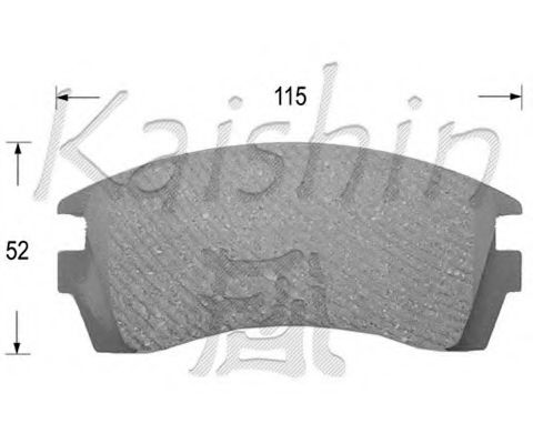 Комплект тормозных колодок, дисковый тормоз KAISHIN D1176