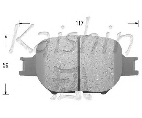Комплект тормозных колодок, дисковый тормоз KAISHIN FK2180