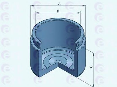 Поршень, корпус скобы тормоза ERT 150923-C