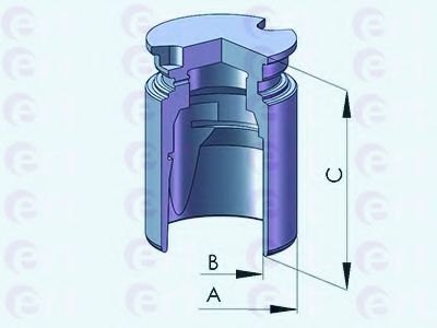 Поршень, корпус скобы тормоза ERT 151258-C