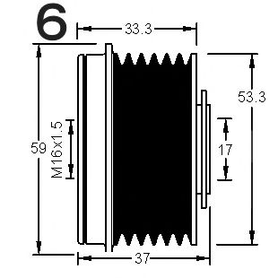 Механизм свободного хода генератора CEVAM 14070