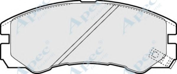 Комплект тормозных колодок, дисковый тормоз APEC braking PAD1036