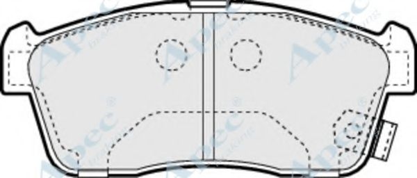 Комплект тормозных колодок, дисковый тормоз APEC braking PAD1111