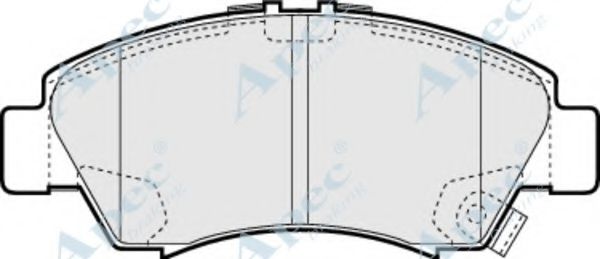 Комплект тормозных колодок, дисковый тормоз APEC braking PAD1140