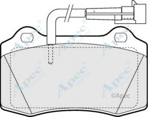 Комплект тормозных колодок, дисковый тормоз APEC braking PAD1150