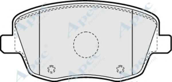 Комплект тормозных колодок, дисковый тормоз APEC braking PAD1178