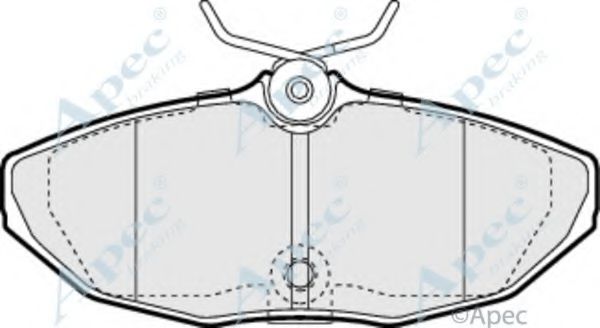 Комплект тормозных колодок, дисковый тормоз APEC braking PAD1226