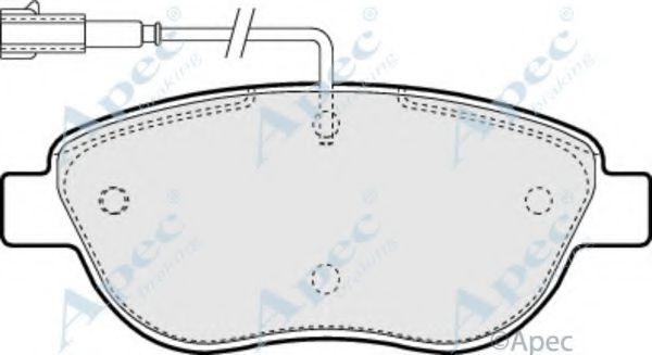 Комплект тормозных колодок, дисковый тормоз APEC braking PAD1293