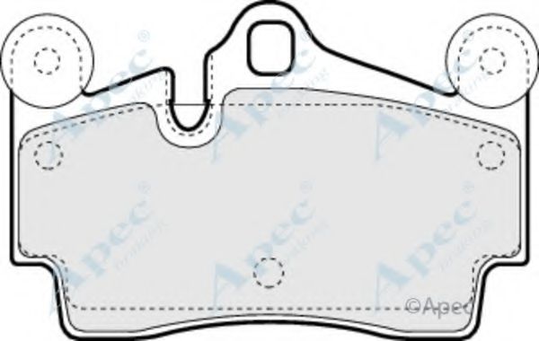 Комплект тормозных колодок, дисковый тормоз APEC braking PAD1318