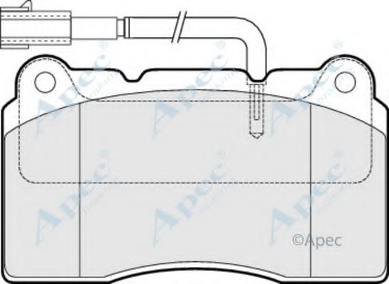 Комплект тормозных колодок, дисковый тормоз APEC braking PAD1536