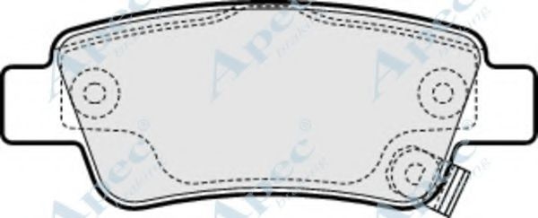 Комплект тормозных колодок, дисковый тормоз APEC braking PAD1583