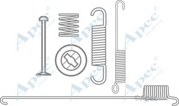 Комплектующие, тормозная колодка APEC braking KIT2043