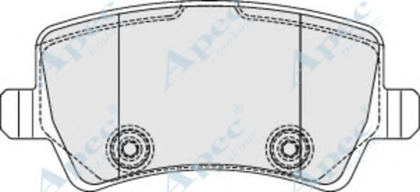 Комплект тормозных колодок, дисковый тормоз APEC braking PAD1857