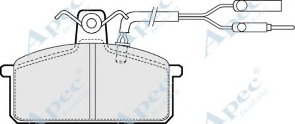 Комплект тормозных колодок, дисковый тормоз APEC braking PAD559