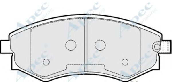 Комплект тормозных колодок, дисковый тормоз APEC braking PAD1504