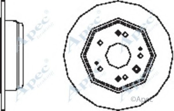 Тормозной диск APEC braking DSK2495