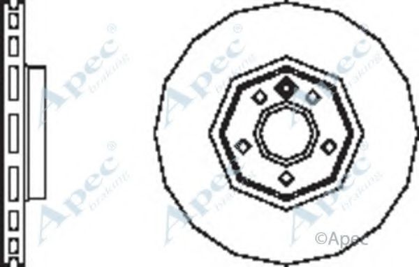 Тормозной диск APEC braking DSK2551