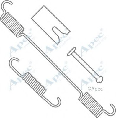Комплектующие, тормозная колодка APEC braking KIT2033