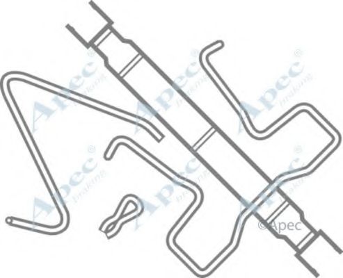 Комплектующие, тормозные колодки APEC braking KIT254