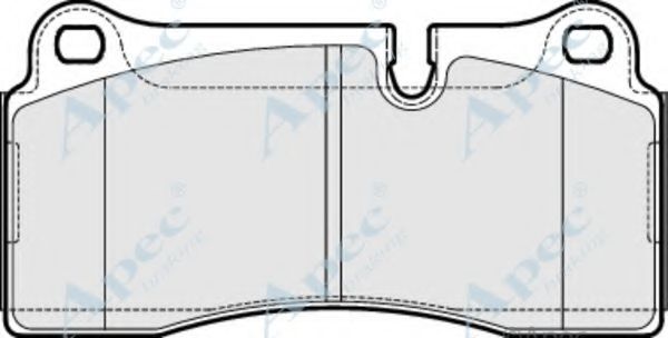 Комплект тормозных колодок, дисковый тормоз APEC braking PAD2040