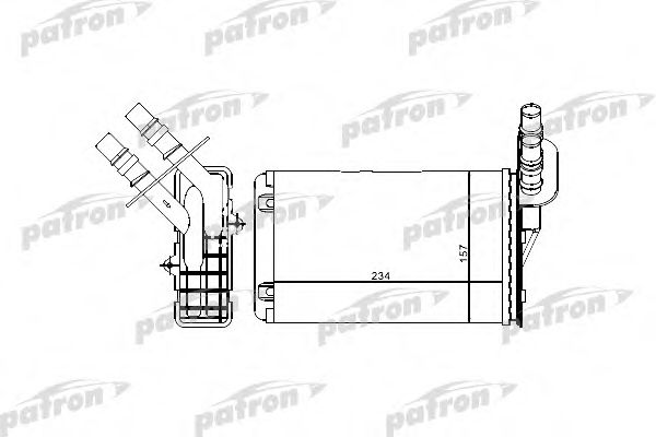 Теплообменник, отопление салона PATRON PRS2071