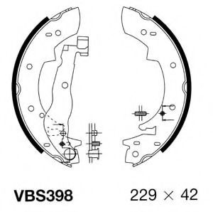 Комплект тормозных колодок MOTAQUIP VBS398