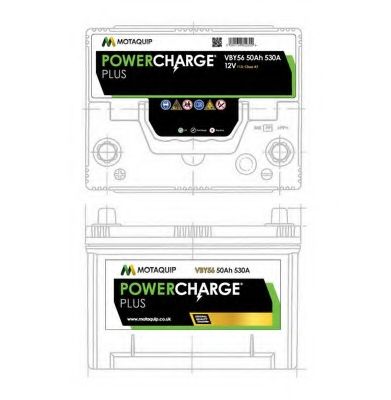 Стартерная аккумуляторная батарея MOTAQUIP VBY56