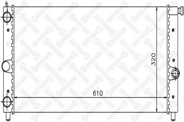 Радиатор, охлаждение двигателя STELLOX 10-25746-SX