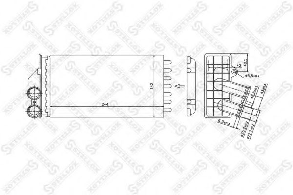 Теплообменник, отопление салона STELLOX 10-35103-SX