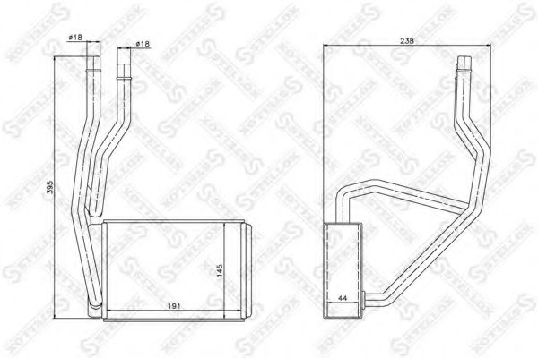 Теплообменник, отопление салона STELLOX 10-35132-SX