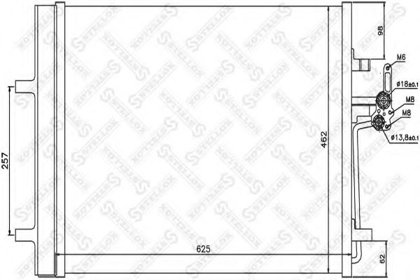 Конденсатор, кондиционер STELLOX 10-45207-SX