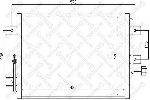 Конденсатор, кондиционер STELLOX 10-45425-SX