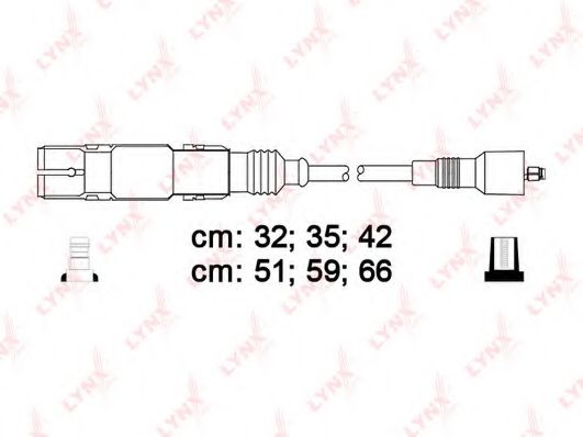 Комплект проводов зажигания LYNXauto SPC8012