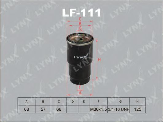 Топливный фильтр LYNXauto LF-111