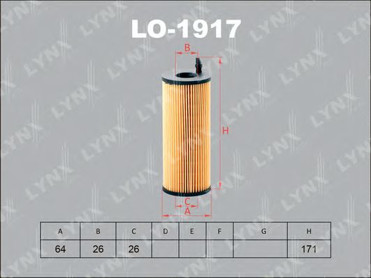 Масляный фильтр LYNXauto LO-1917